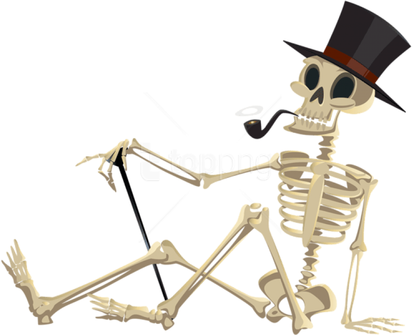Download Halloween Skeleton Png Images Background - Skeleton Halloween Clip Art (850x693), Png Download