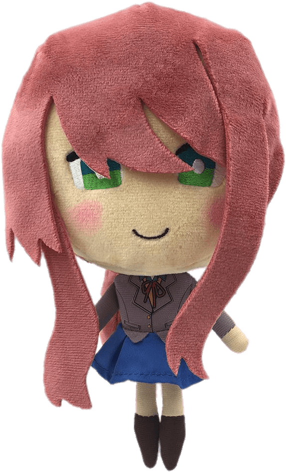 Doki Doki Literature Club Monika Plush Doll - Doki Doki Literature Club Monika Plush (1000x1000), Png Download