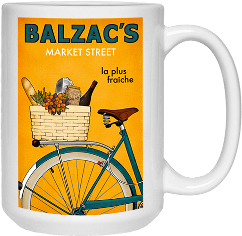 Ceramic Coffee Mug 15oz Market Street - Balzacs Posters (600x800), Png Download