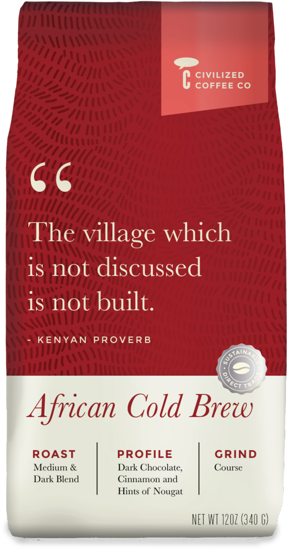 Cold Brew Coffee Coarse Ground African Coffee (1000x1294), Png Download