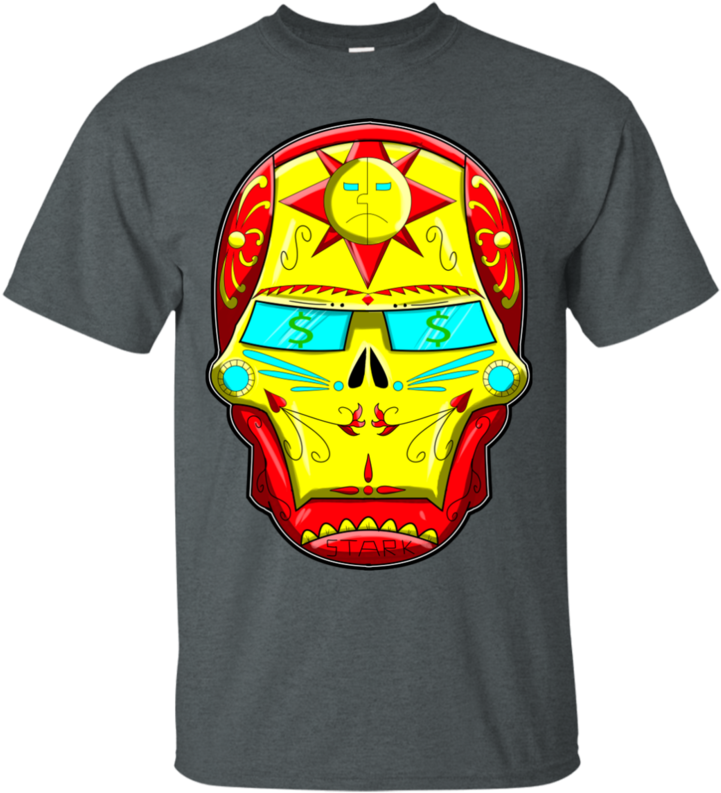 Ironman Sugar Skull Marvel Comics T Shirt & Hoodie - Iron Man Sugar Skull (800x800), Png Download