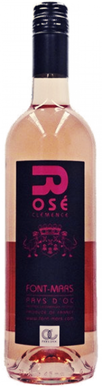Font-mars Rose Clemence Pays D'oc - Two-liter Bottle (400x1512), Png Download
