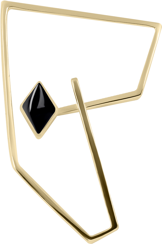 Supra Earrings, Gold L Black 7000 Руб - Triangle (1500x1500), Png Download