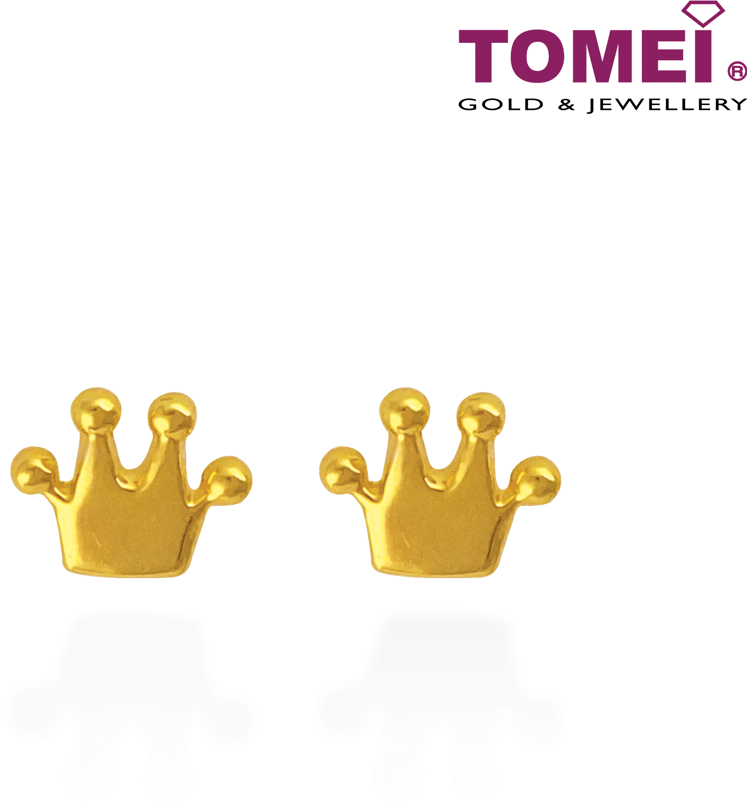Tomei Yellow Gold 916 Tiara Earrings (ee2817-1c) - Tomei Jewellery (2000x2000), Png Download