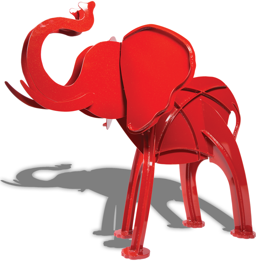 Kinetic Sculptures - Indian Elephant (900x910), Png Download
