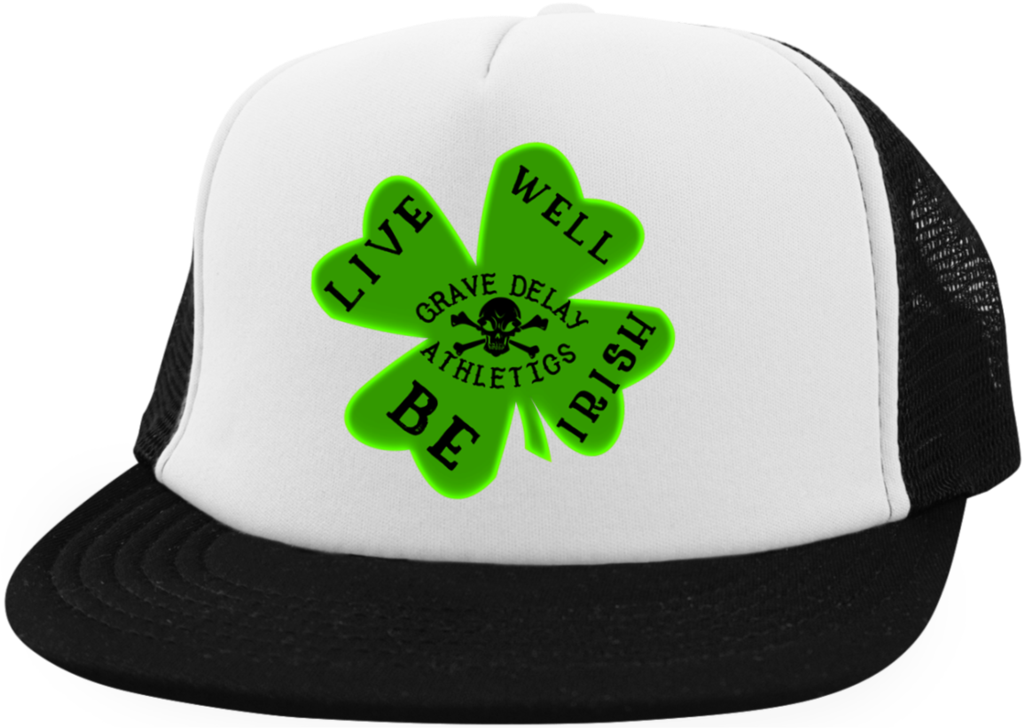 Be Irish Embroidered Trucker Hat With Snapback (1024x1024), Png Download