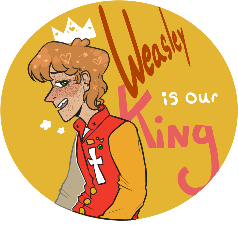 Ronald Weasley Our King - Cartoon (1280x1097), Png Download