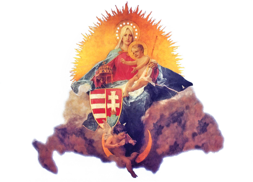 Virgin Mary - Boldogasszony - Magyarok Nagyasszonya (830x599), Png Download
