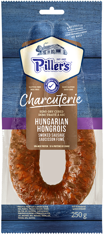 Piller's Charcuterie Hungarian Smoked Sausage 250g - Pillers Chorizo (800x800), Png Download