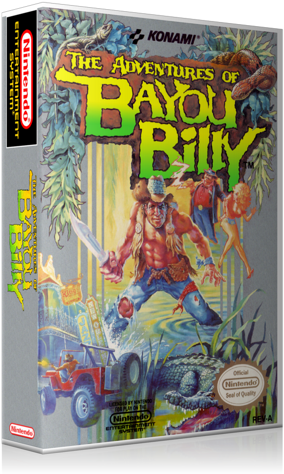 Nes The Adventures Of Bayou Billy Retail Game Cover - Adventures Of Bayou Billy (800x960), Png Download