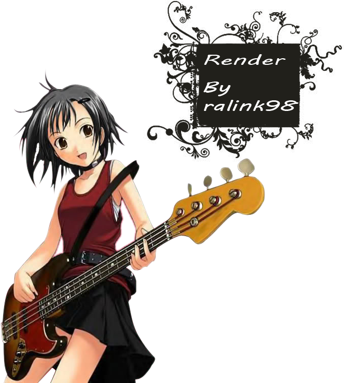 Anime Sexy Rock Photo - Anime Girl Guitar (731x768), Png Download