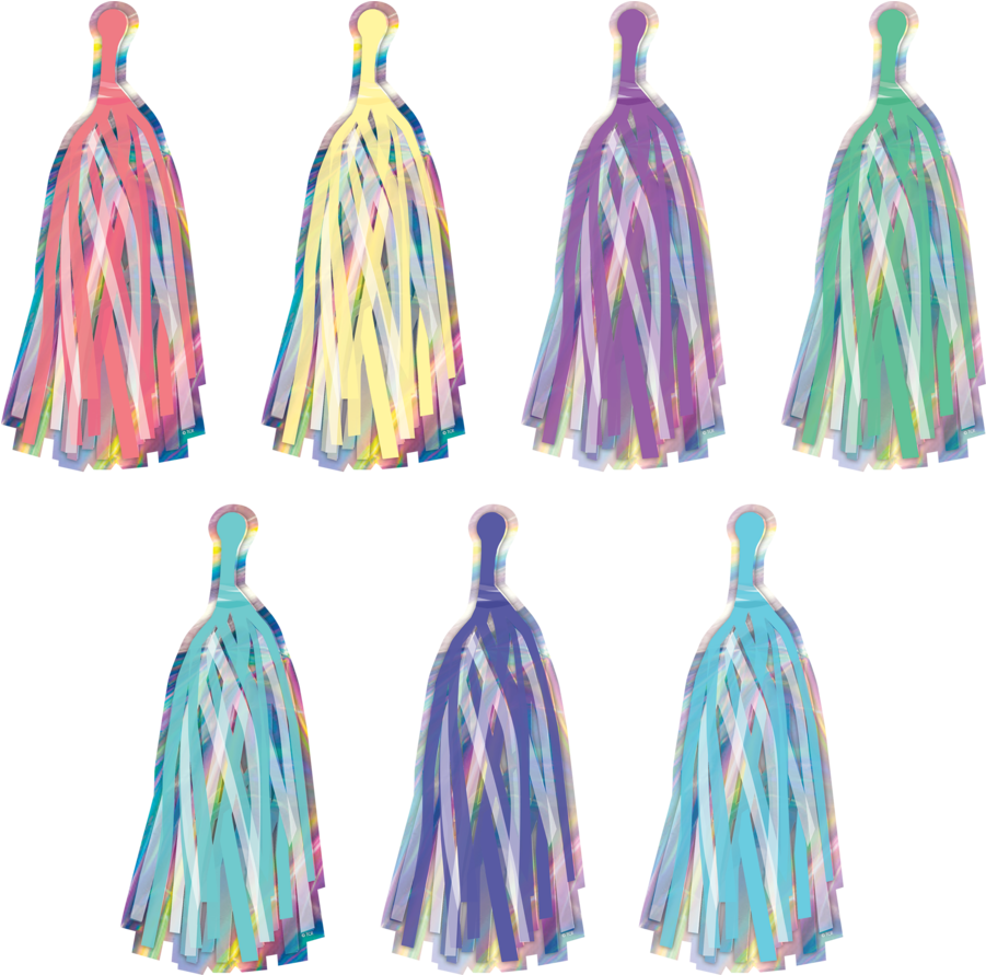 Tcr8806 Iridescent Tassels Accents Image (900x900), Png Download