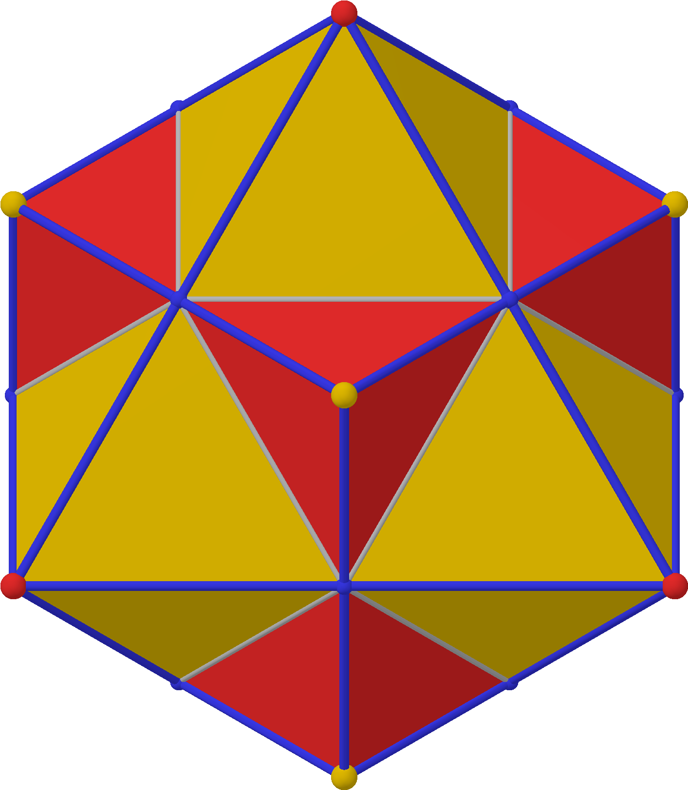 Polyhedron Pair 6-8 From Yellow Max - Triangle (1455x1665), Png Download