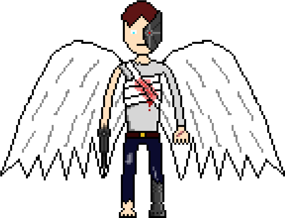 Angel/cyborg - Cartoon (1200x920), Png Download
