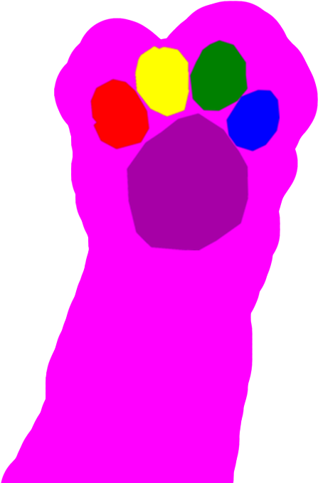 Cheer Bear Put The Paw Print On The Screen (510x691), Png Download