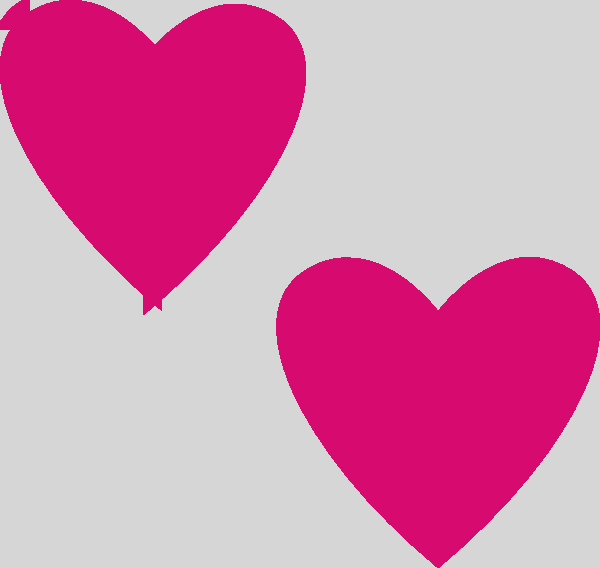 Pink Double Heart Clipart Pink Double Heart Clipart - Heart (600x568), Png Download
