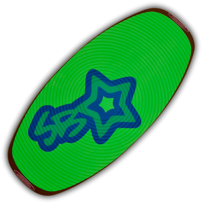 Skimboard Pro Fstt Eva Green Neon Skimboard Star - Illustration (700x700), Png Download