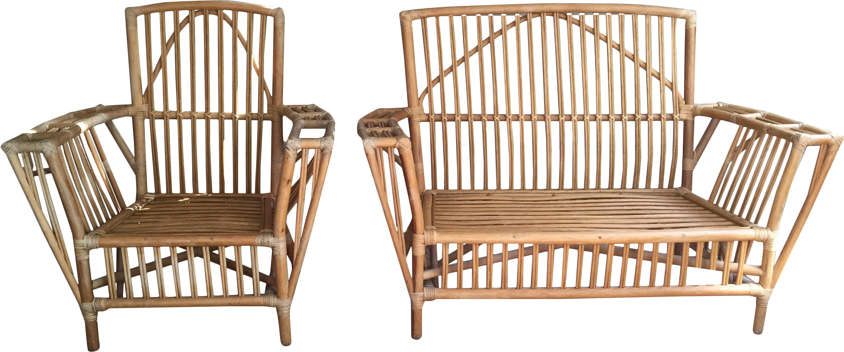 Full Size Of Stick Wicker Bamboo Lounge Chair Settee - Bench (3264x2448), Png Download