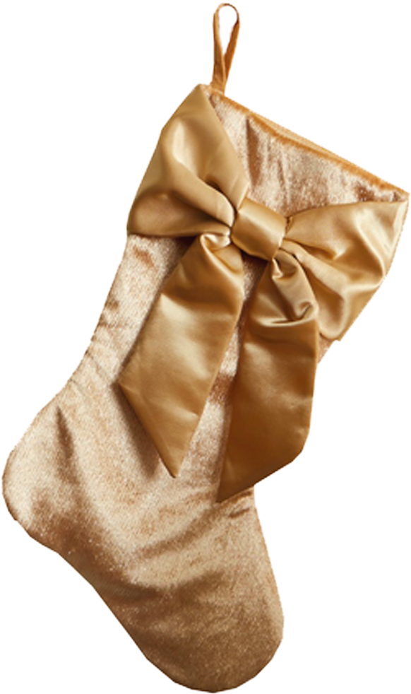 Gold Bow Stocking - Handbag (1000x1000), Png Download
