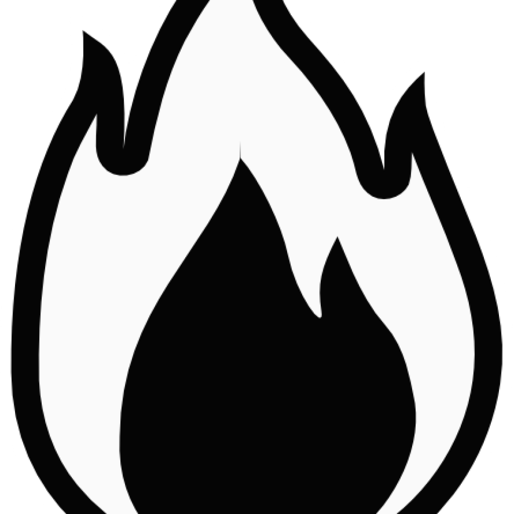 CRMla Flame Clipart Black And White Png