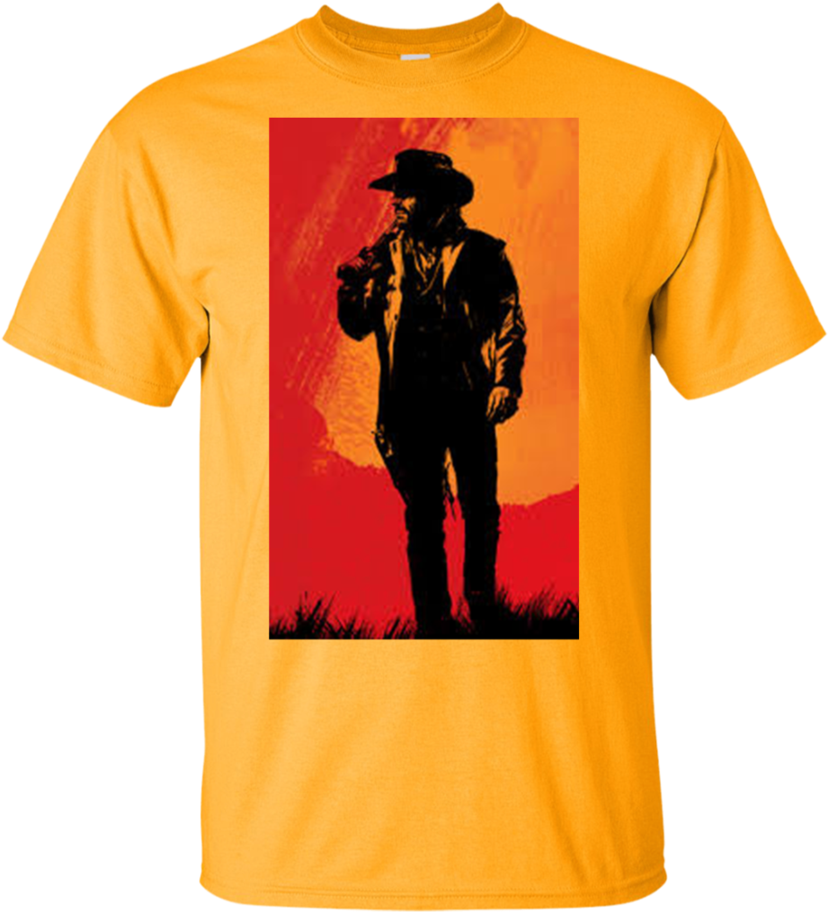 Red Dead Redemption Ii Fan Art Cotton T-shirt - Film Shirt (1024x1024), Png Download