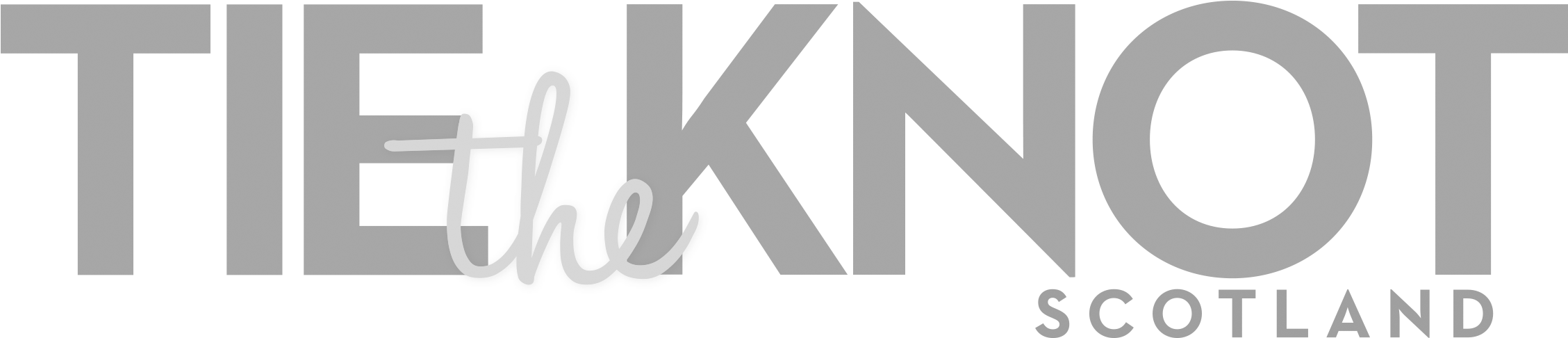 Tie The Knot Scotland - Calligraphy (2504x709), Png Download