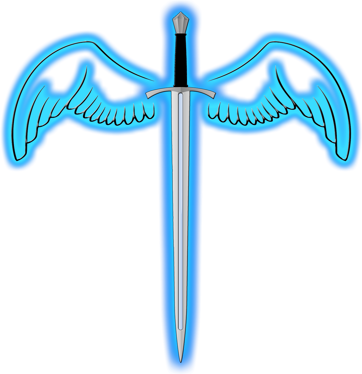 Angelic Ray Sword Session - Cross (1280x1280), Png Download