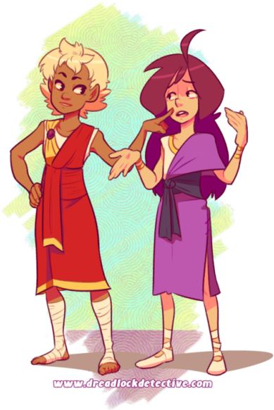 Couple Of Arts I've Done Lately - Cartoon (500x647), Png Download