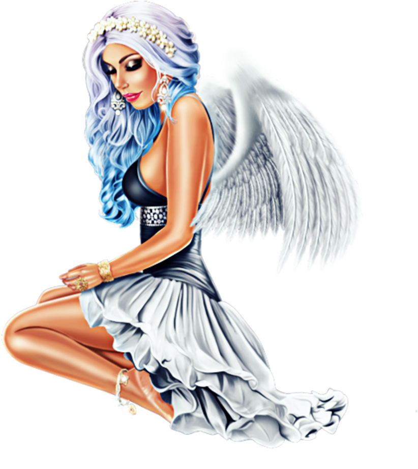 Angel Sticker (1024x1029), Png Download