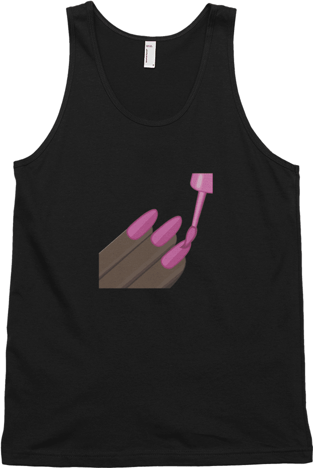 Dark Nail Polish Emoji Tank Top Swish Embassy - Top (1000x1000), Png Download