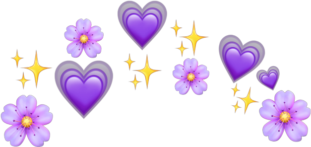 #purple #emoji #emojis #flowers #flower #hearts #heart - Heart (1024x1024), Png Download
