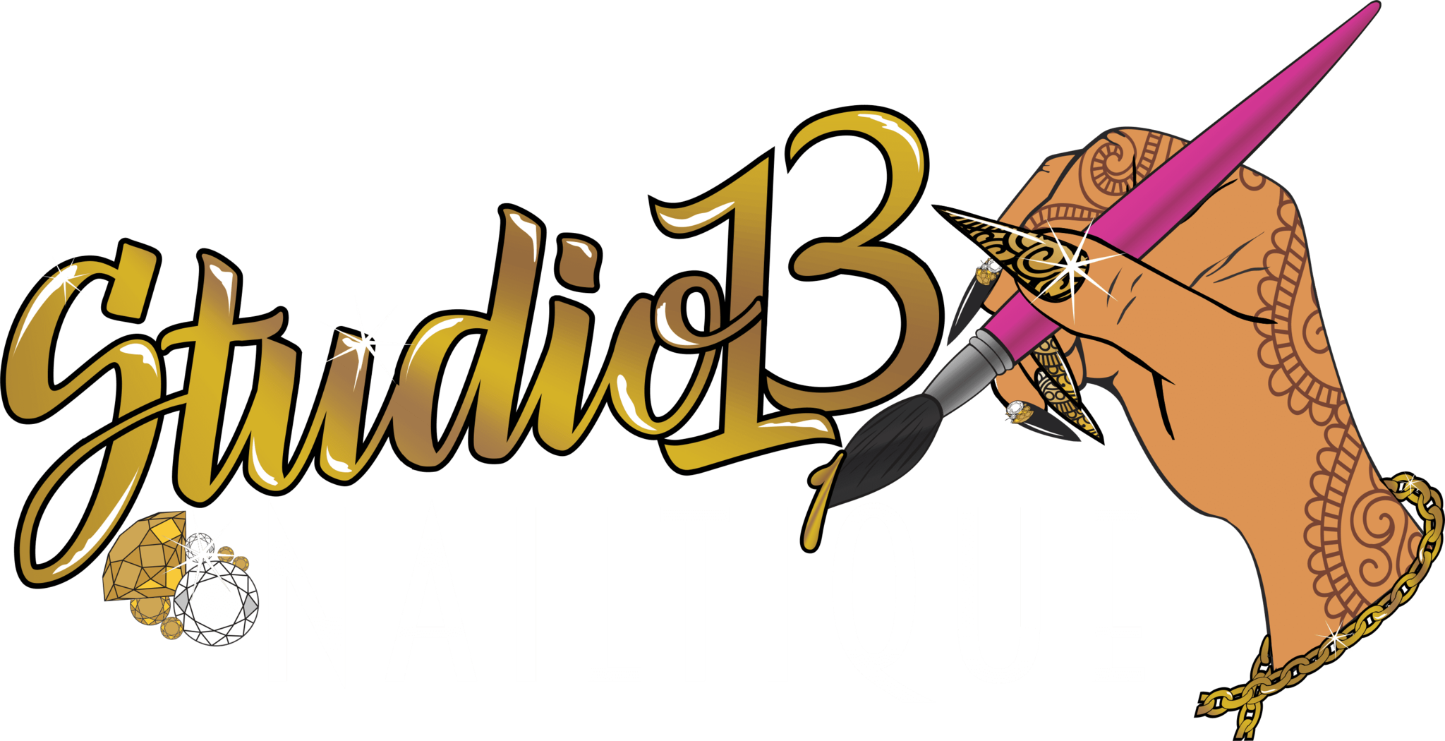 Studio13 Nailtique - Calligraphy (2048x1050), Png Download