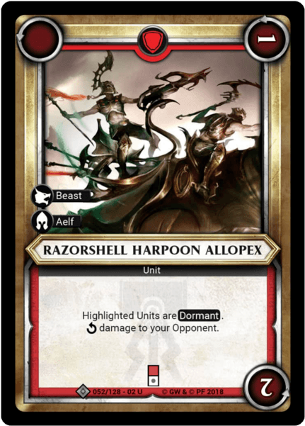 Razorshell Harpoon Allopex - Warhammer Champions Death Deck List (600x600), Png Download