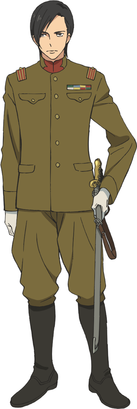 Hideomi Iba - Military Uniform (538x1310), Png Download