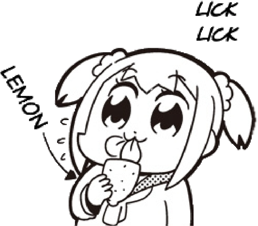 Popteamepic Sticker - Pop Team Epic Lemon Face (1024x896), Png Download