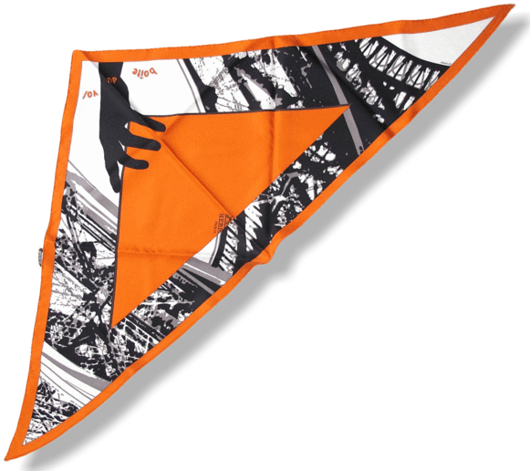 Hermes 2005 Special Issue Orange Boîte Au Vol Twill - Board Short (600x530), Png Download