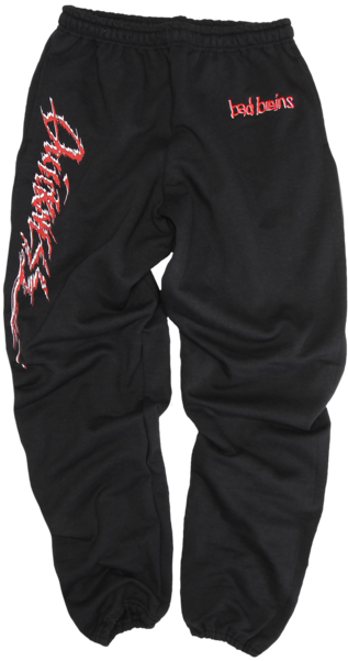 Embroidered Quickness Black Sweatpants - Pajamas (600x600), Png Download