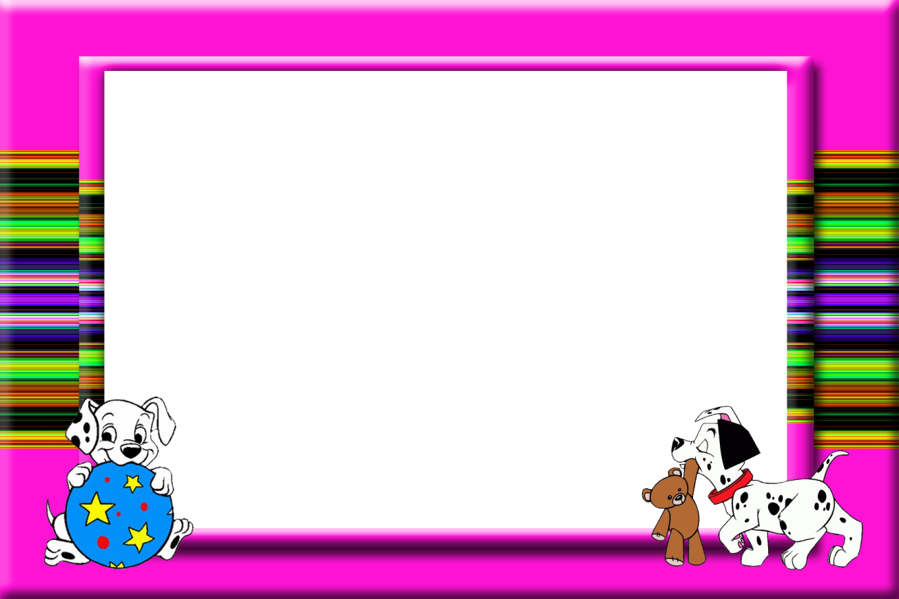 101 Dalmatians Free Printable Photo Frames - 4 Pat Pour Un Coeur (1305x870), Png Download