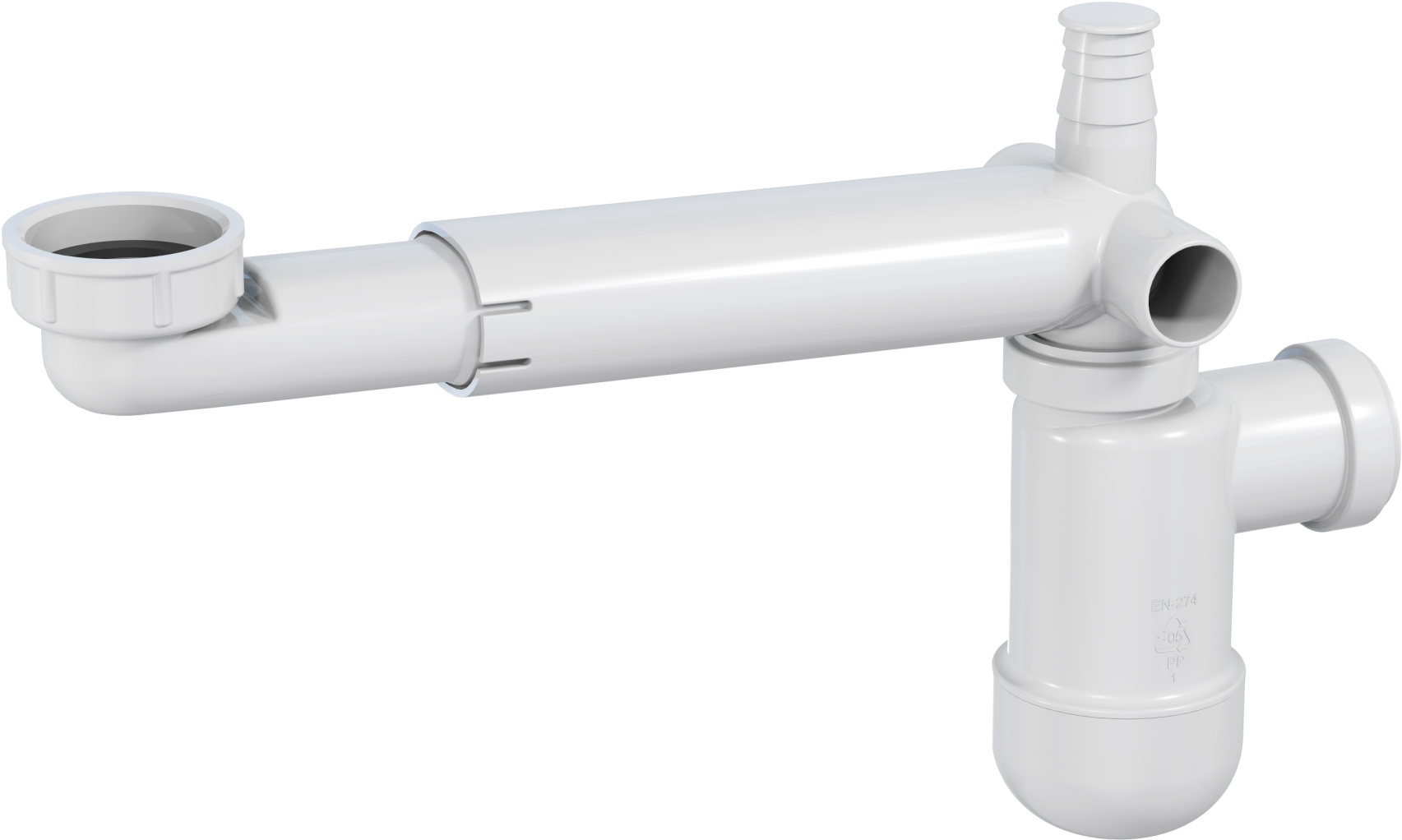 Space Saving, Telescopic Siphon- Space Saver - Syfon Płaski Do Umywalki (1800x1578), Png Download