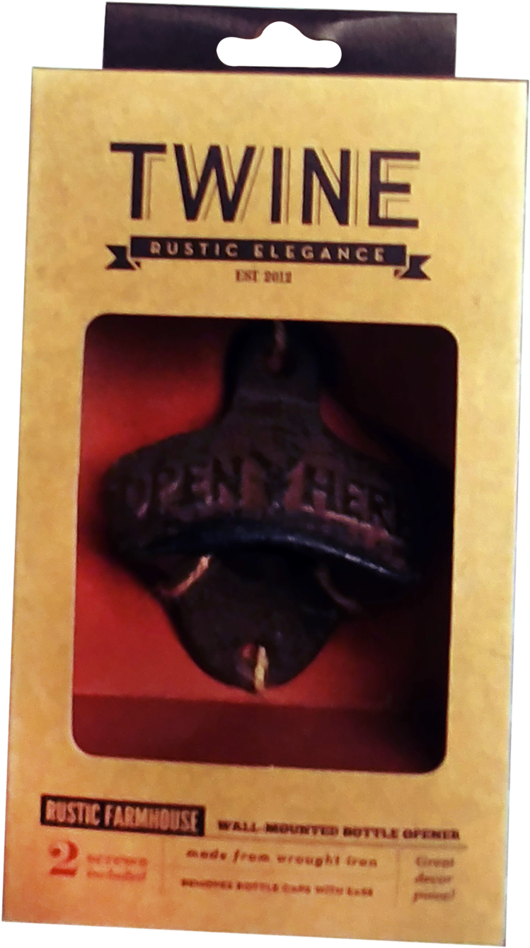 Twine Rustic Farmhouse Wall-mounted Bottle Opener, - Joystick (1000x1606), Png Download