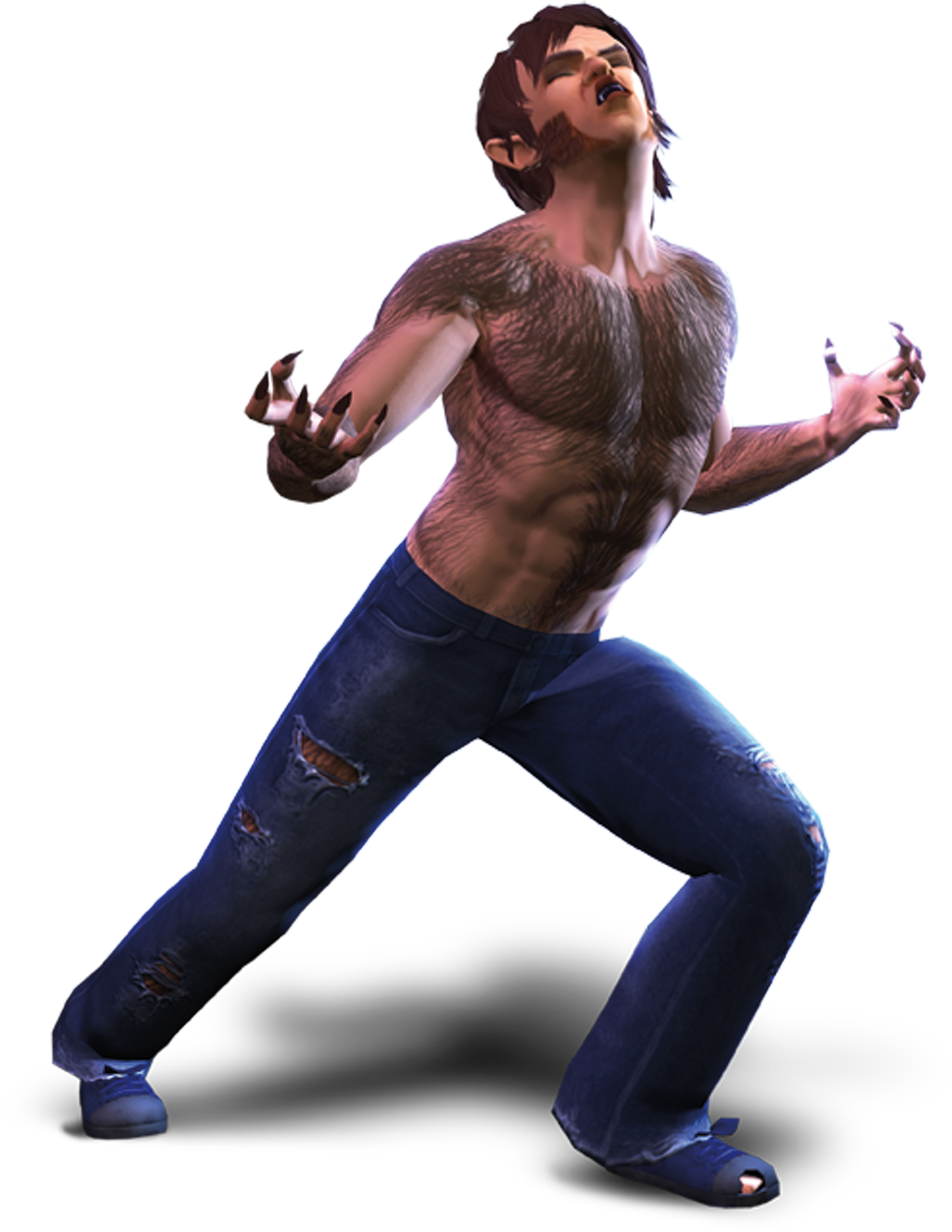 Bad Witch Werewolf Vampire Hero Zombie Final Hero Wizard - Sims 3 Werewolf (3827x4848), Png Download