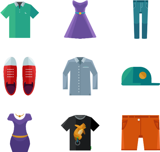 Clothing Png Image Background - Clothes Illustration Png (600x564), Png Download