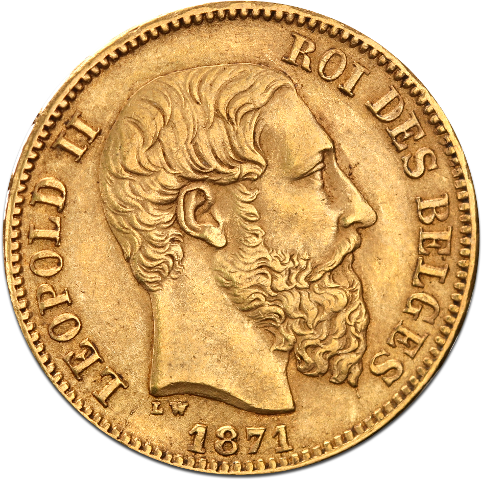20 Belgian Franc Leopold Ii Gold Coin - Most Expensive Australian Coins (1000x1000), Png Download
