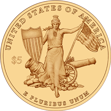 Gold Coin - Medal Of Honor 2011 (372x353), Png Download