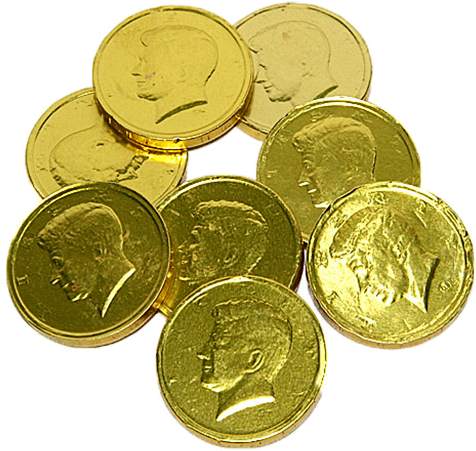 Fort Knox Gold Coins 1/2 Pound - Gold Dollar Coin Png (500x500), Png Download