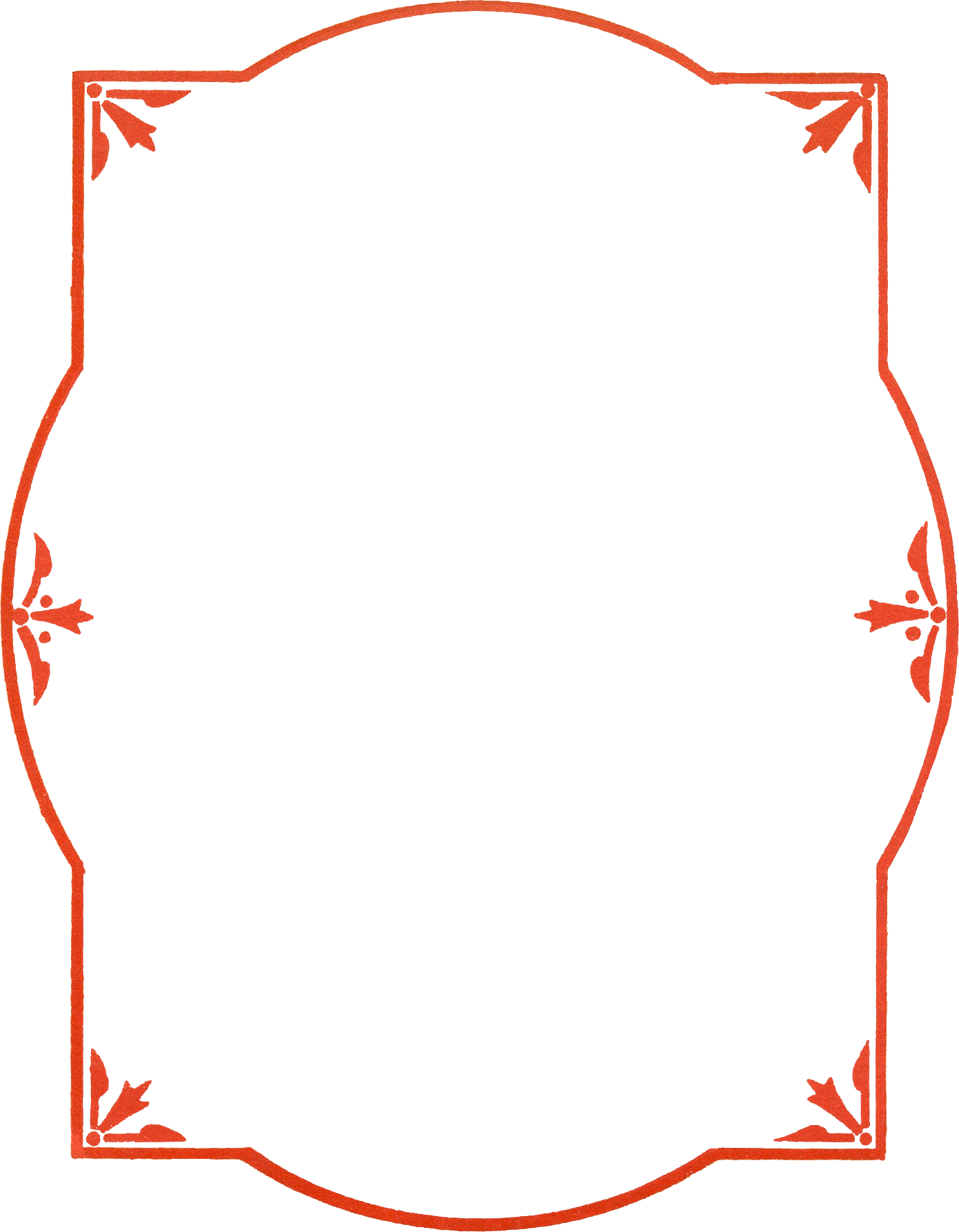 Wings Of Whimsy - Transparent Red Border Png (1391x1786), Png Download