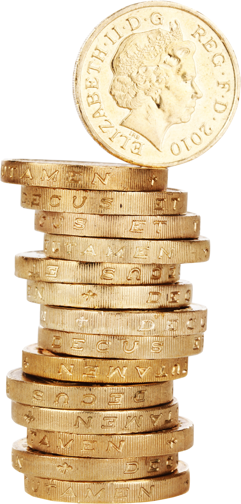 Golden Coins Stack Png Transparent Image - Coin Stack (1250x1875), Png Download