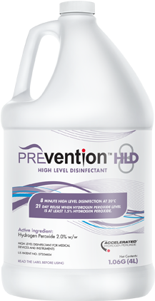 Prevention™ Hld8 High Level Disinfectant - Plastic Bottle (420x487), Png Download