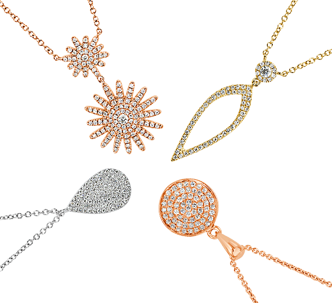 Fancy Diamonds Shop Pendants - Pendant (673x615), Png Download