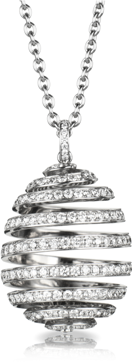 Diamond And White Gold Egg Pendant - Faberge Egg Pendants (800x800), Png Download